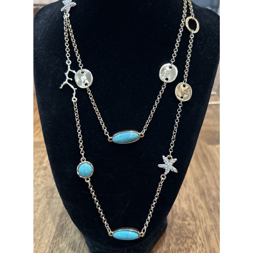 Lilly Pulitzer Gold-Tone Necklace with Turquoise Accents